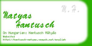 matyas hantusch business card